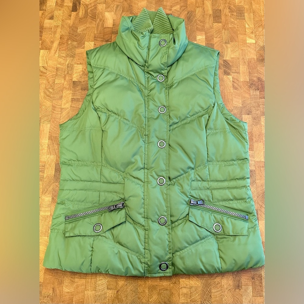 Esprit Green Puffer Vest with Zipper Pockets- Women’s XL